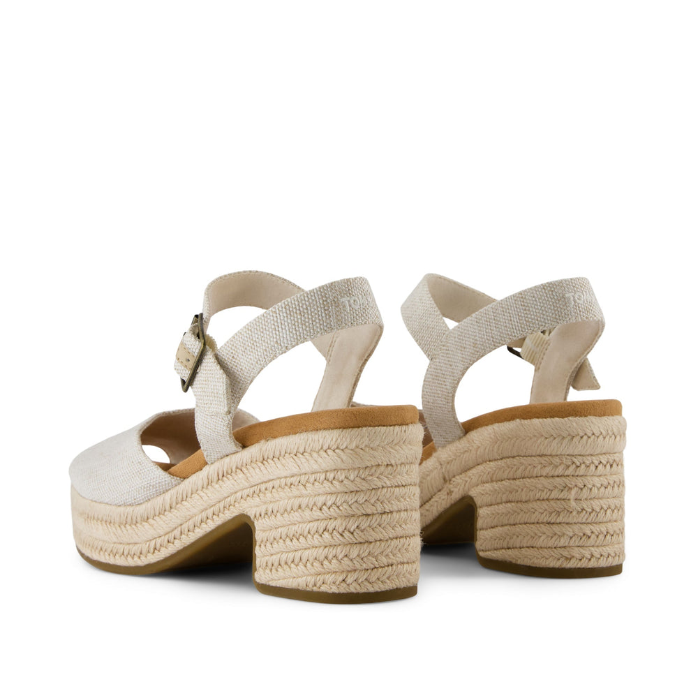 Isla Peep Toe Heeled Sandal Natural Yarn Dye