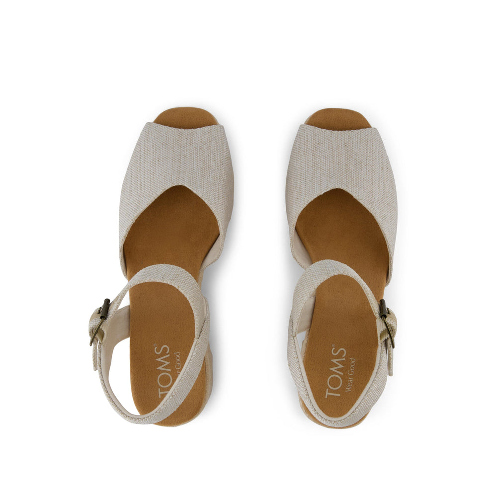 Isla Peep Toe Heeled Sandal Natural Yarn Dye