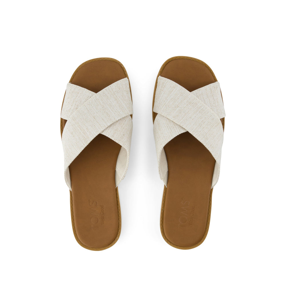 Mae Crossover Slide Sandal Natural Yarn Dye