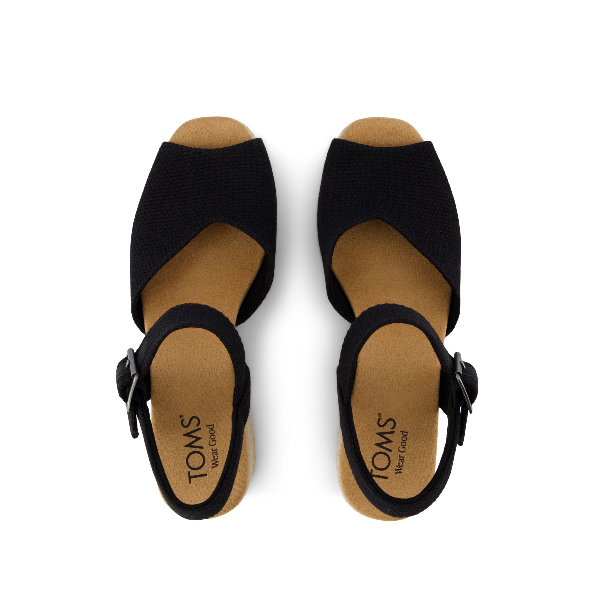 Isla Peep Toe Heeled Sandal Black Beachside Woven