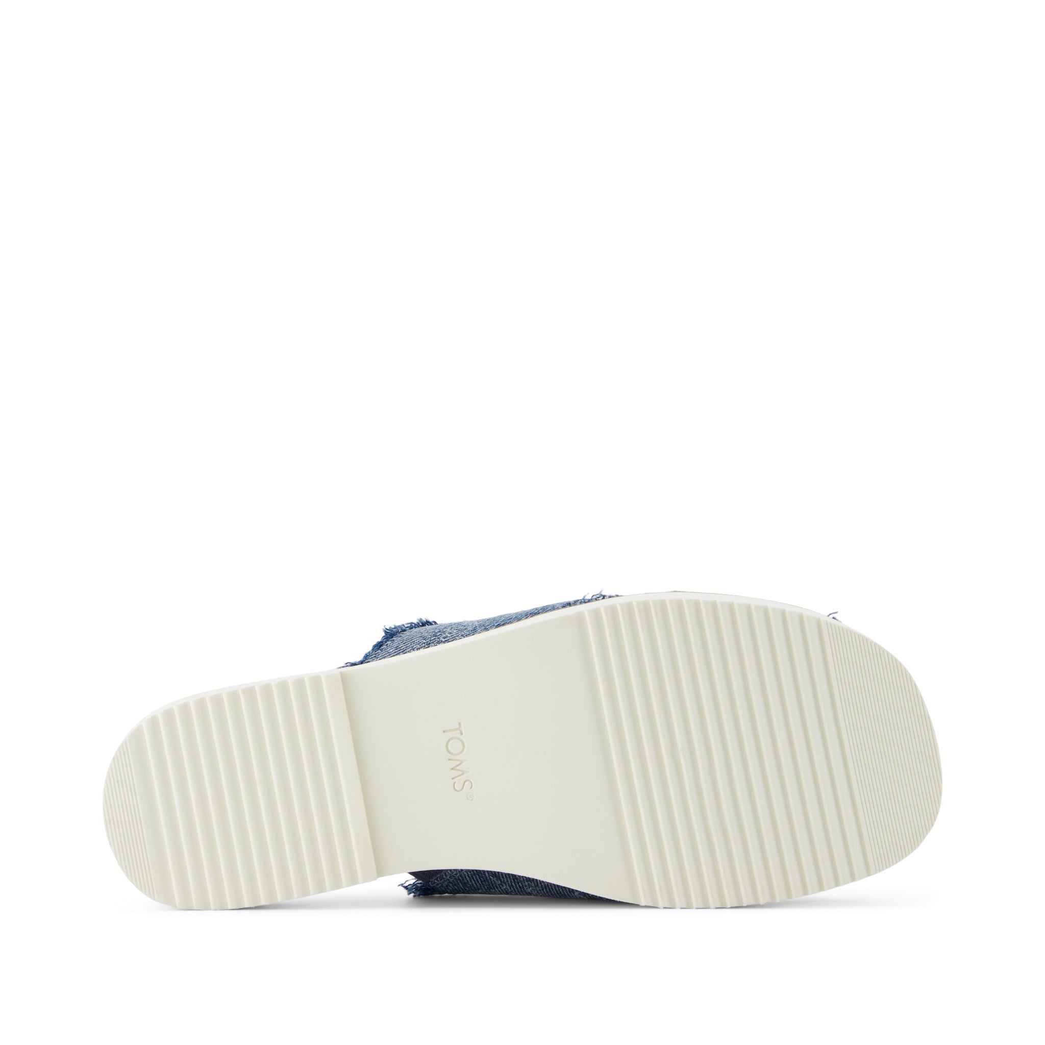 Mae Crossover Slide Sandal Dark Sky Textured Denim