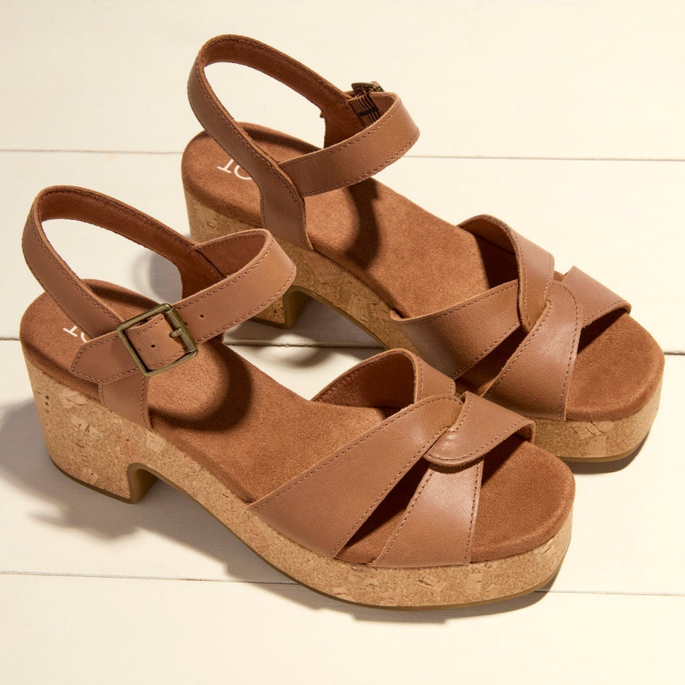Isla Heeled Sandal Brown Sugar Leather