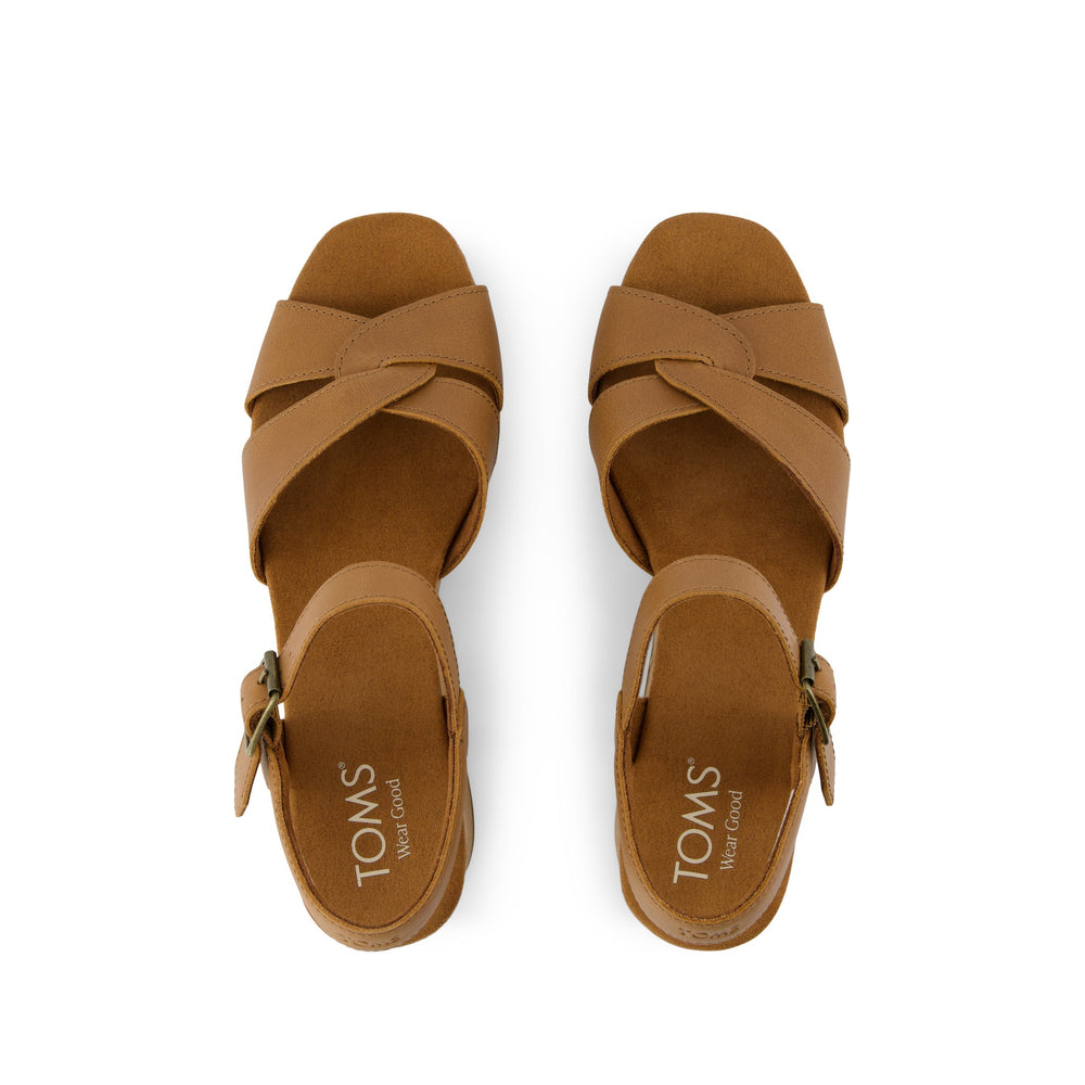 Isla Heeled Sandal Brown Sugar Leather