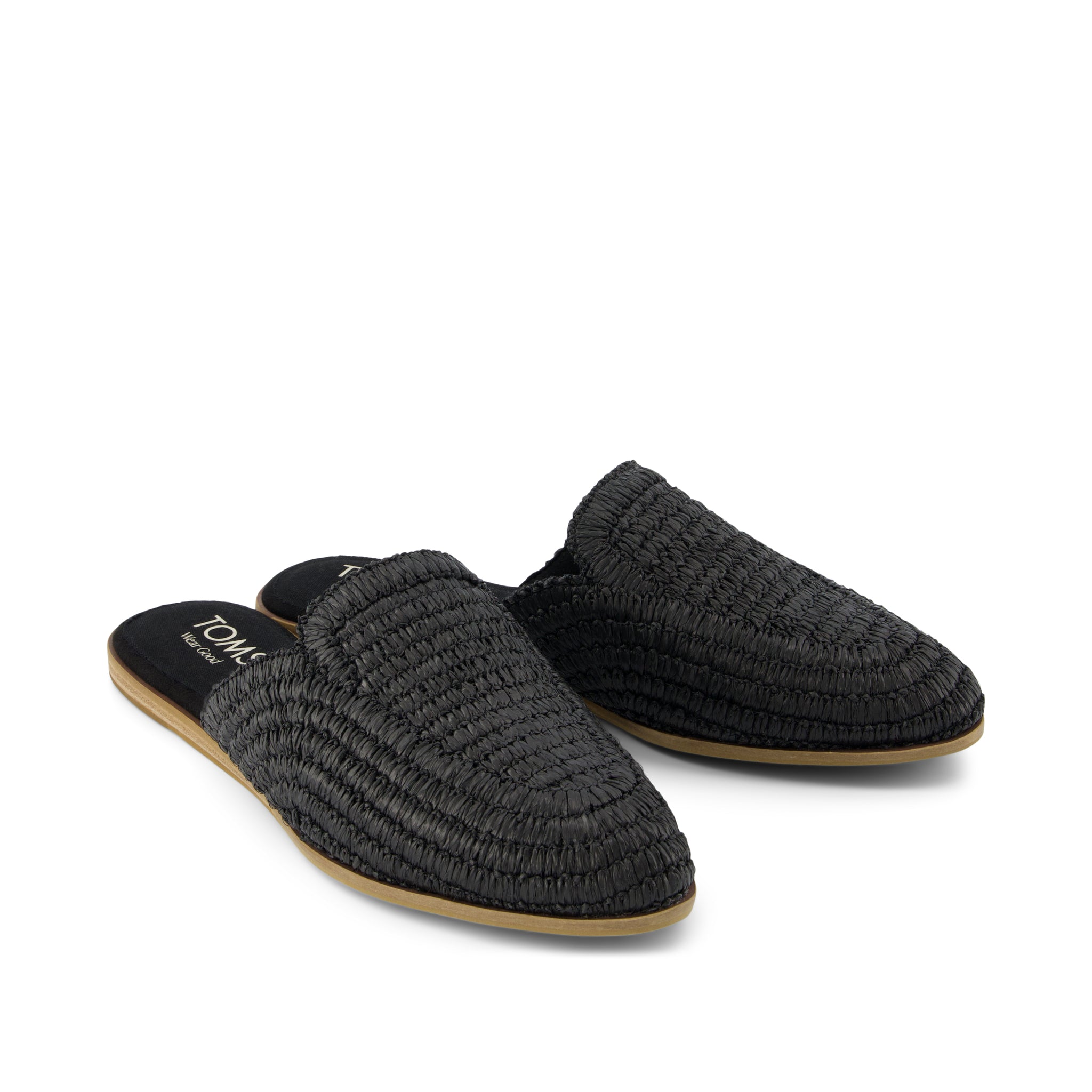 Jade Flat Black Raffia