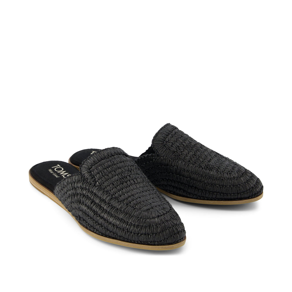 Jade Flat Black Raffia