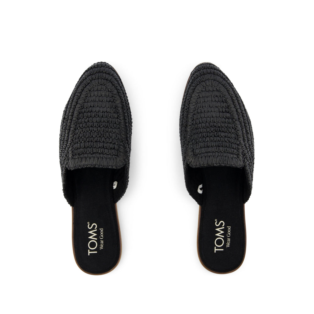 Jade Flat Black Raffia