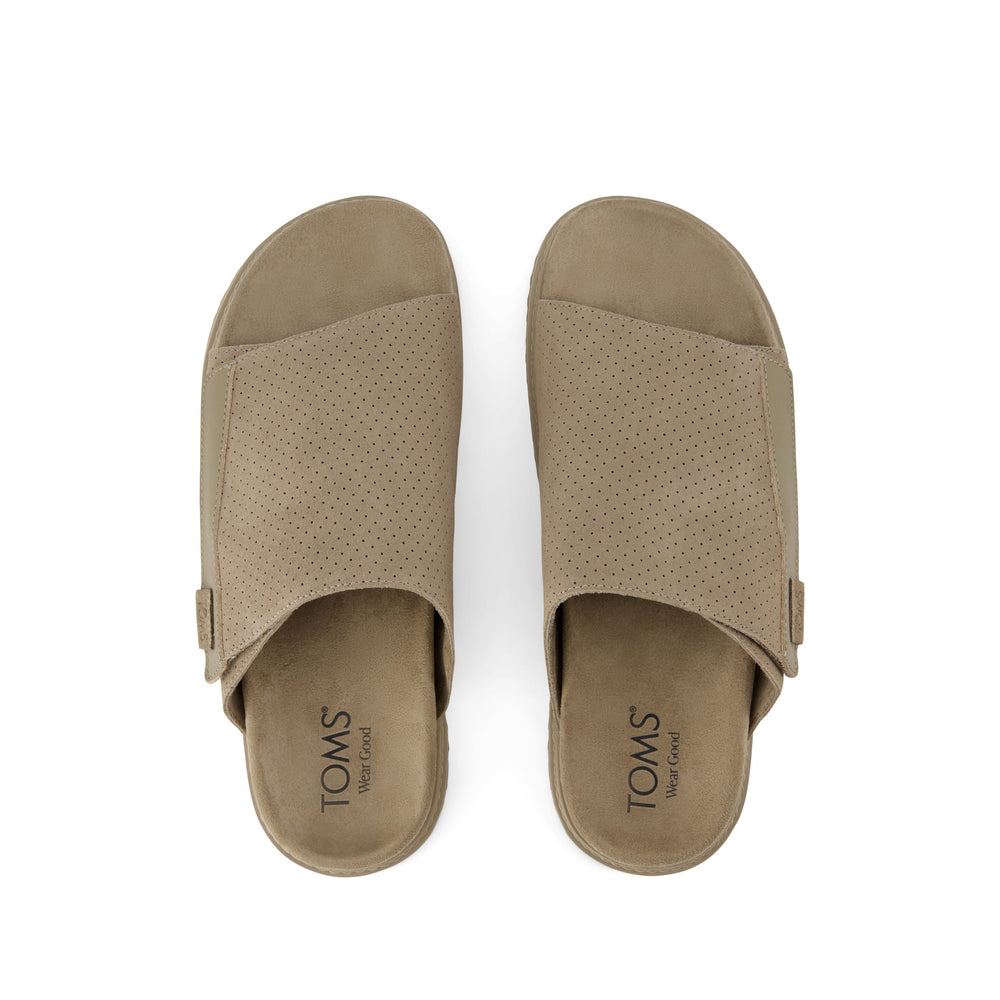 Danilo Slide Sandal Dune Perforated Suede