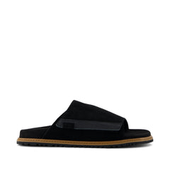 Danilo Slide Sandal Black Perforated Suede