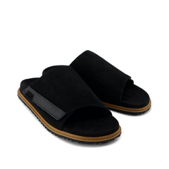 Danilo Slide Sandal Black Perforated Suede
