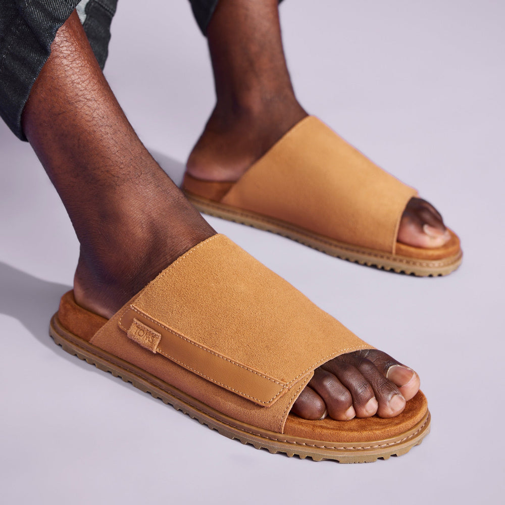 Danilo Slide Sandal Tan Suede