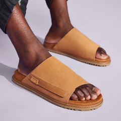Danilo Slide Sandal Tan Suede