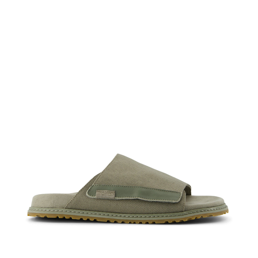 Danilo Slide Sandal Vetiver Grey Heavy Canvas
