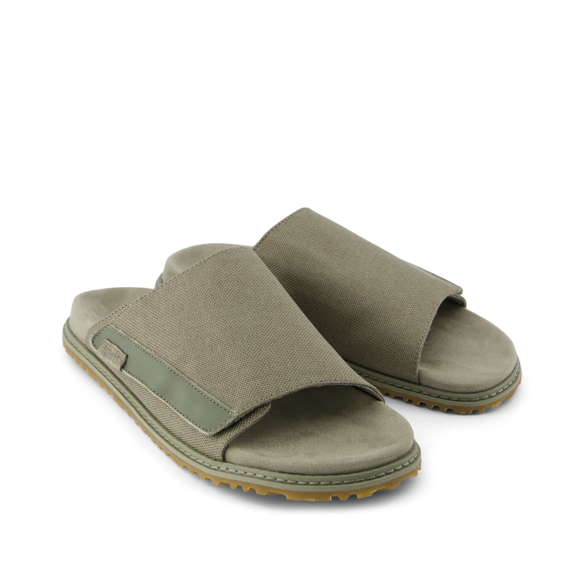 Danilo Slide Sandal Vetiver Grey Heavy Canvas