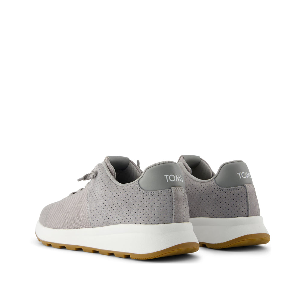 Trvl Lite Cabrillo Water Repellent Drizzle Grey Legacy Canvas And Perforated Suede Sneaker