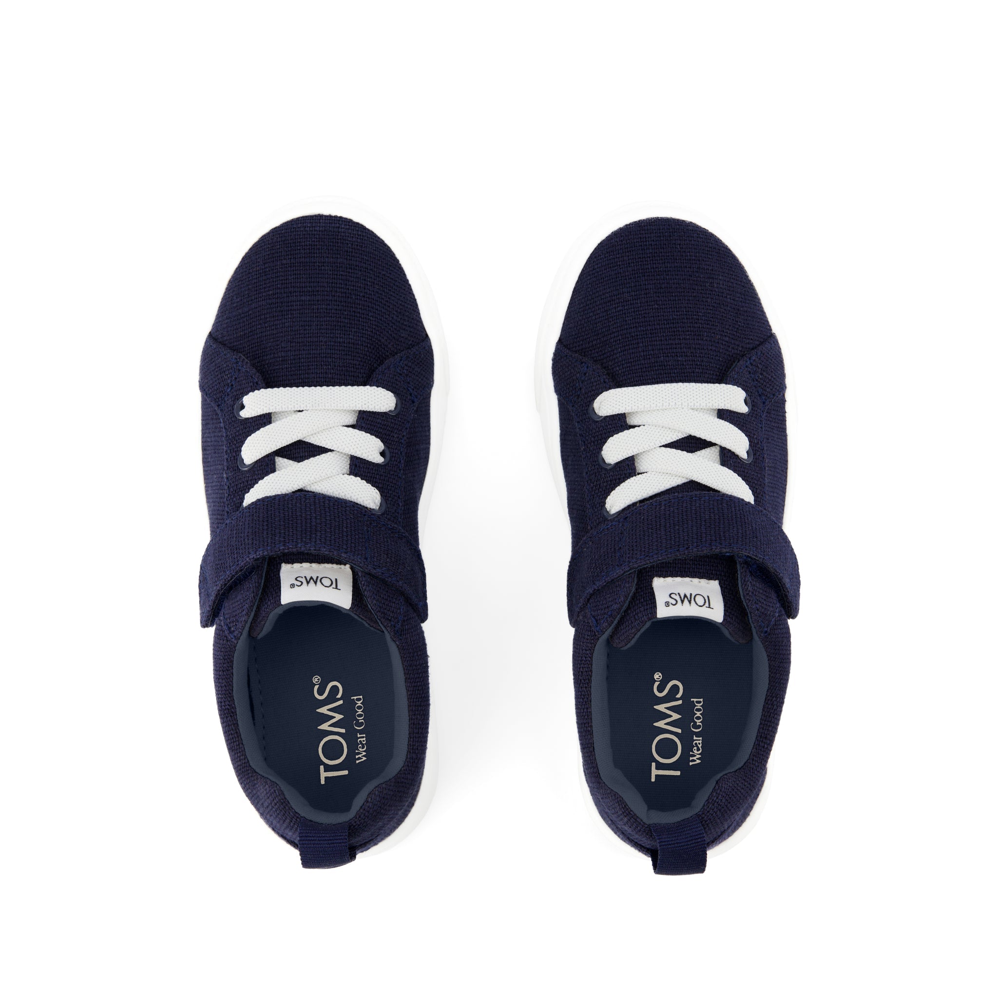 Cruz Lace-Up Navy Heritage Canvas Kids Sneaker