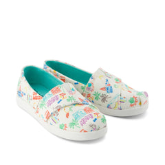 Alpargata Classic Kids Shoe Marshmallow White Sketchbook Print