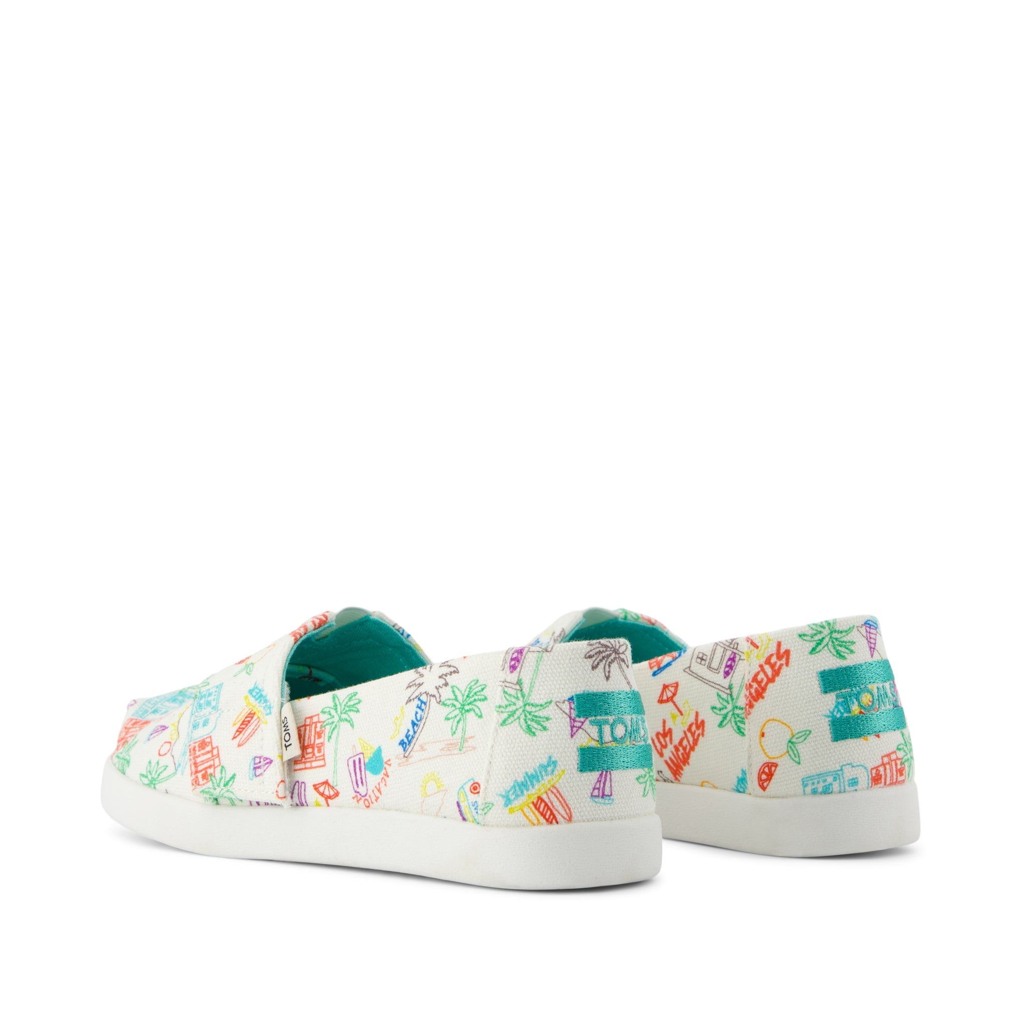 Alpargata Classic Kids Shoe Marshmallow White Sketchbook Print