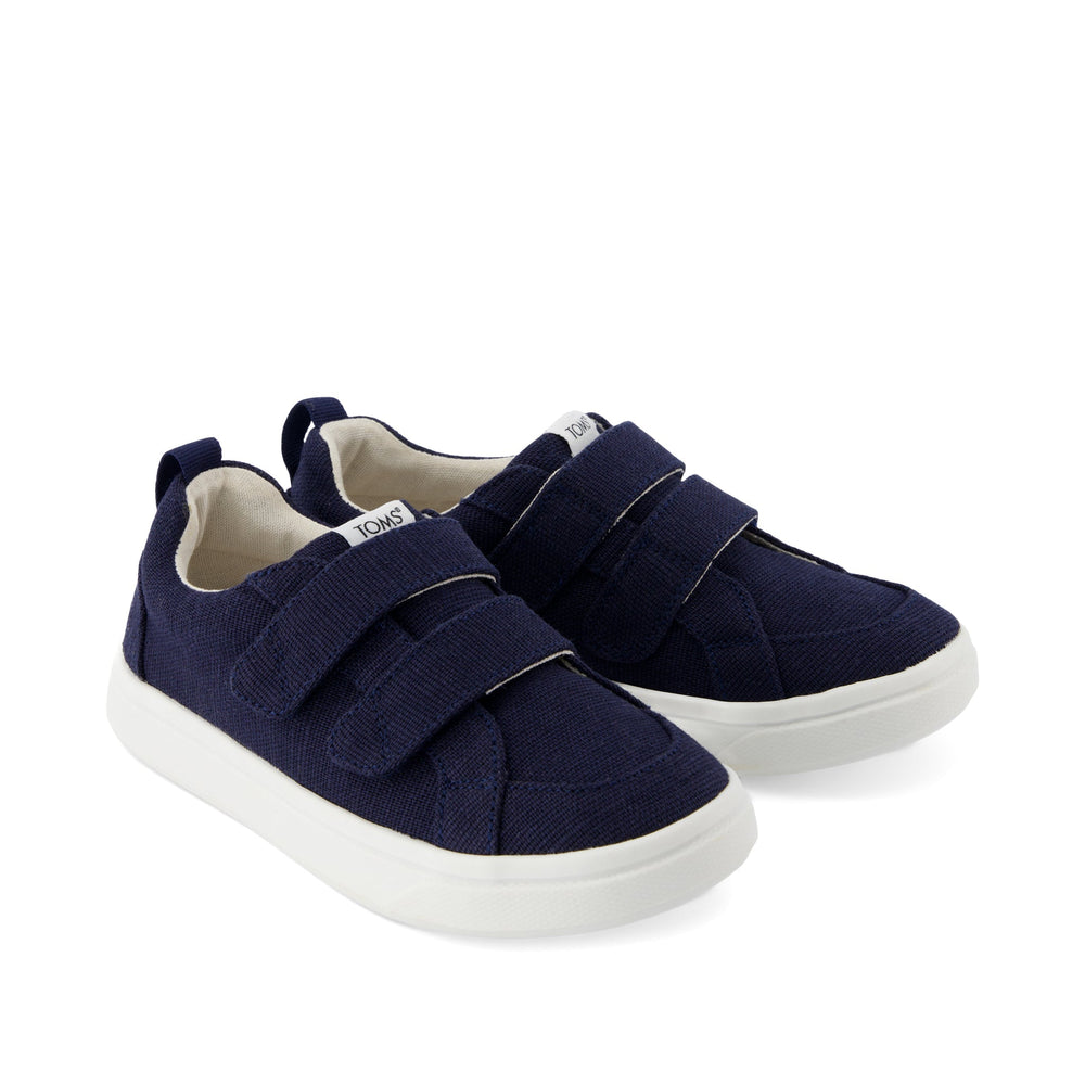 Cruz Double Strap Navy Heritage Canvas Kids Sneaker