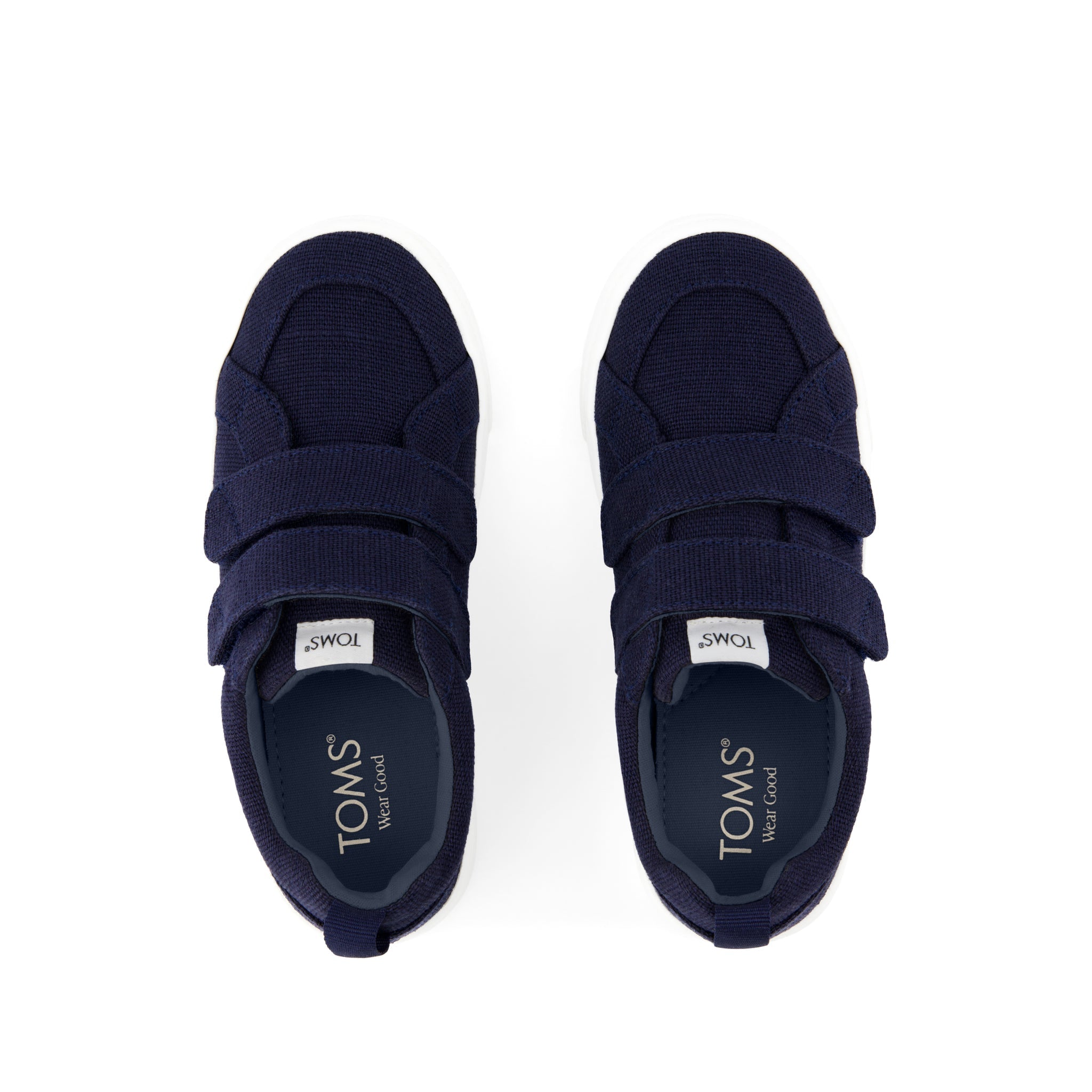 Cruz Double Strap Navy Heritage Canvas Kids Sneaker