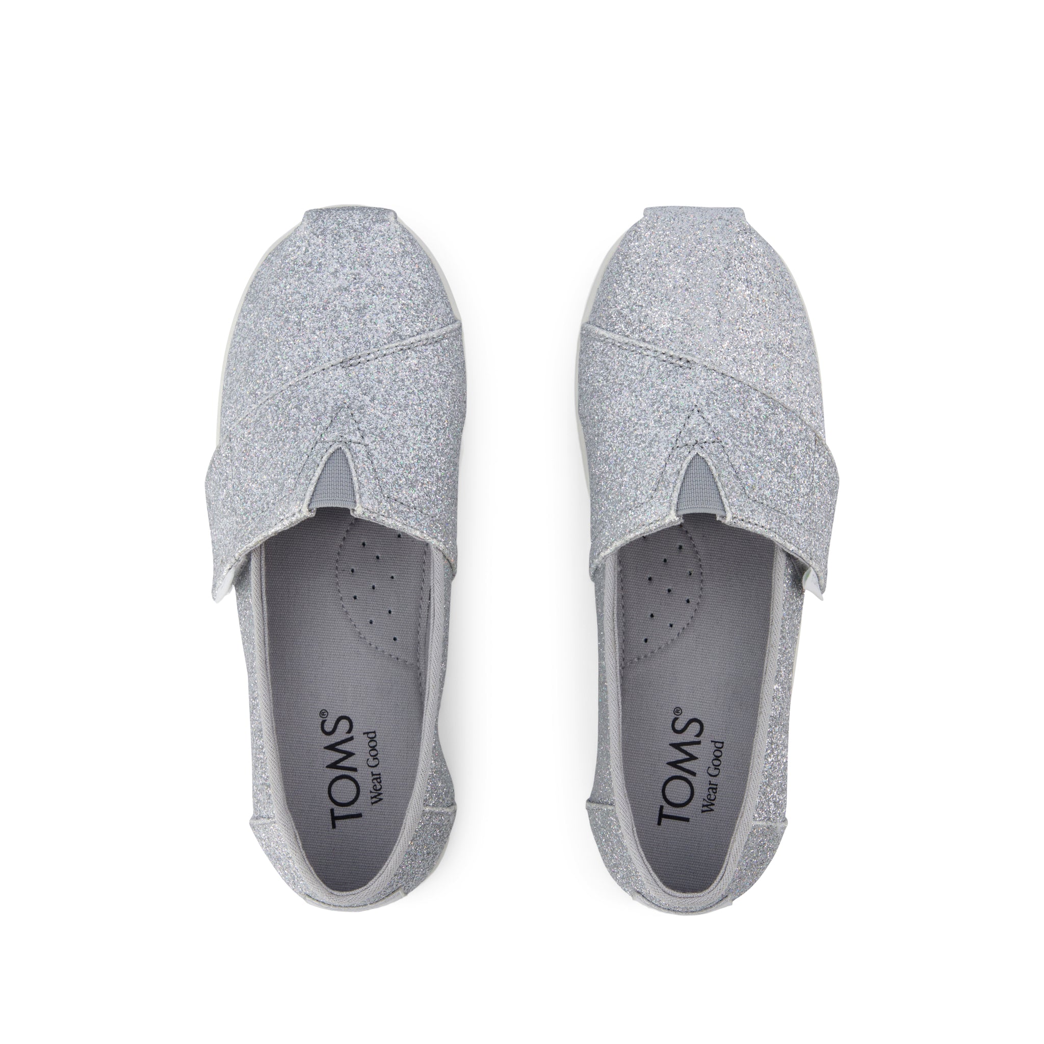 Alpargata Classic Kids Shoe Silver Iridescent Glimmer