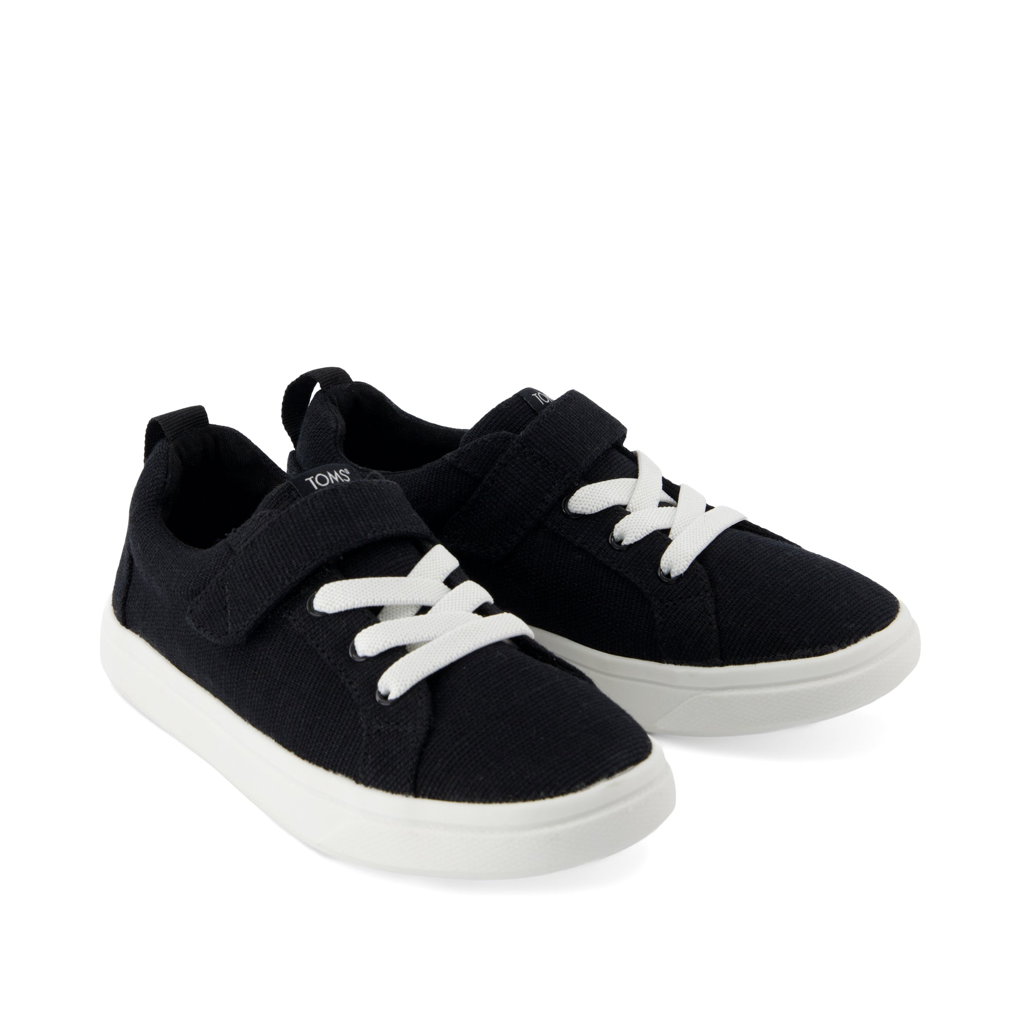 Cruz Lace-Up Black Heritage Canvas Kids Sneaker