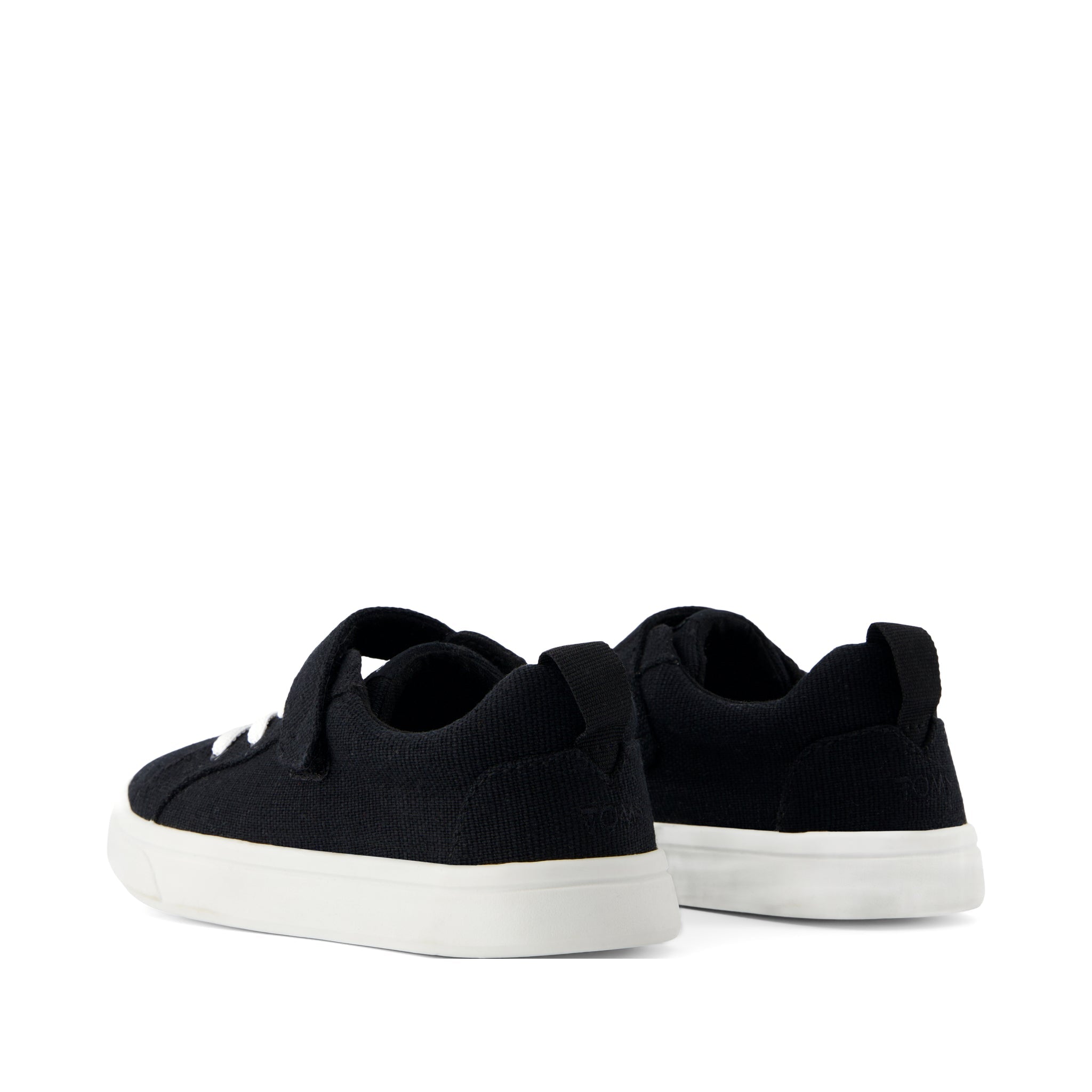 Cruz Lace-Up Black Heritage Canvas Kids Sneaker