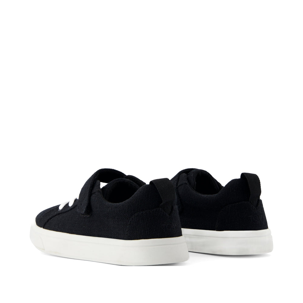 Cruz Lace-Up Black Heritage Canvas Kids Sneaker
