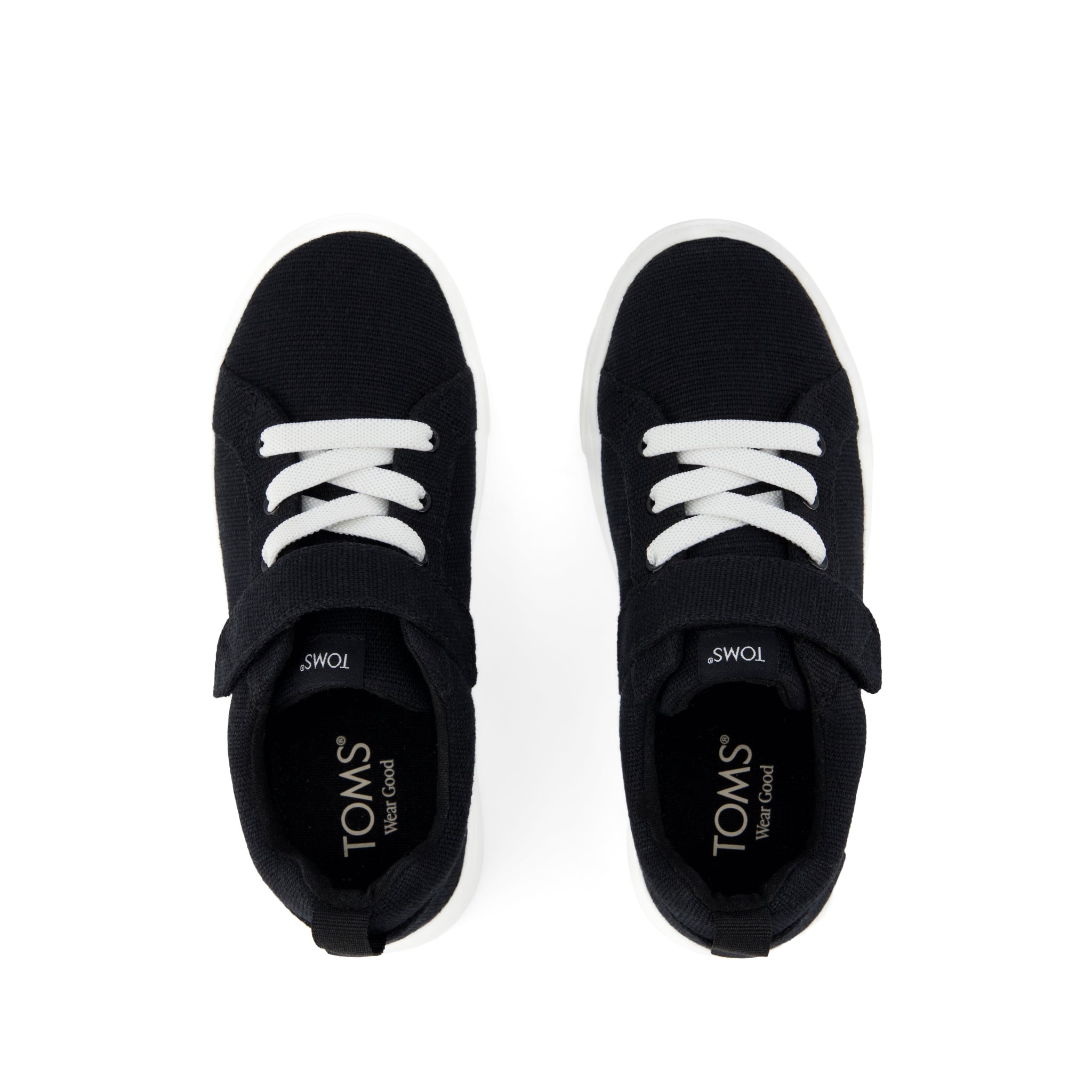 Cruz Lace-Up Black Heritage Canvas Kids Sneaker