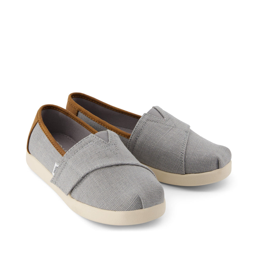 Alpargata Classic Kids Shoe Drizzle Grey Heritage Canvas and PU Trim