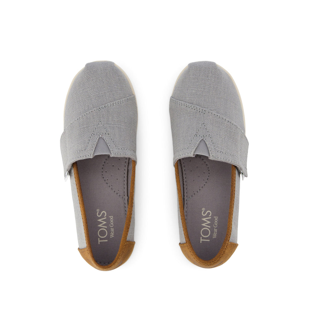 Alpargata Classic Kids Shoe Drizzle Grey Heritage Canvas and PU Trim