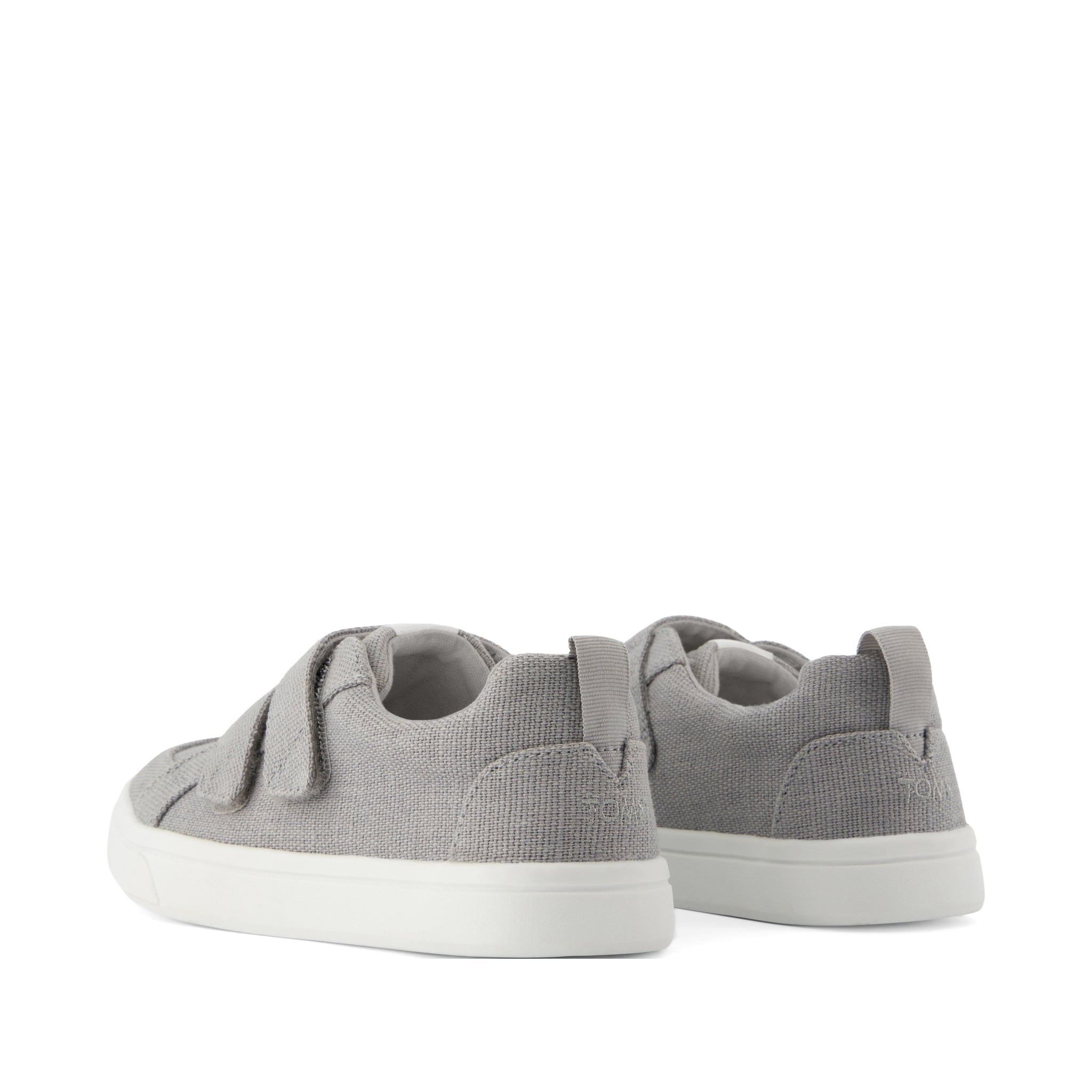 Cruz Double Strap Drizzle Grey Heritage Canvas Kids Sneaker
