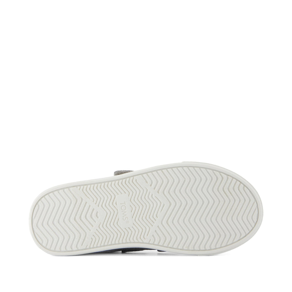 Cruz Double Strap Drizzle Grey Heritage Canvas Kids Sneaker