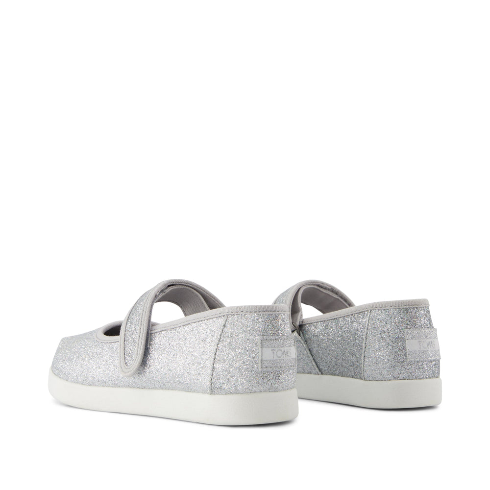 Nora Mary Jane Kids Shoe Silver Iridescent Glimmer Kids Shoe
