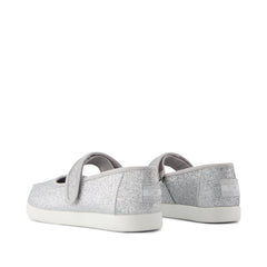 Nora Mary Jane Kids Shoe Silver Iridescent Glimmer Kids Shoe
