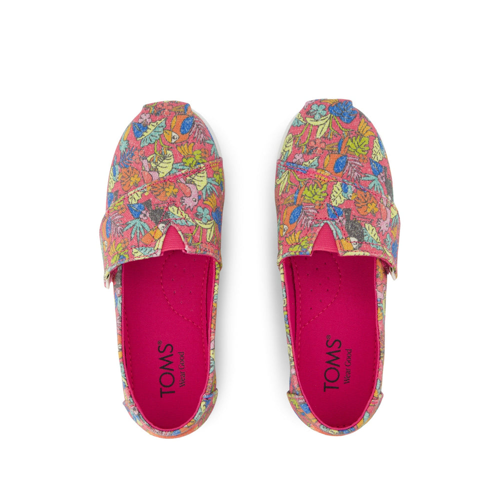 Alpargata Classic Kids Shoe Fuchsia Birds of Paradise Print
