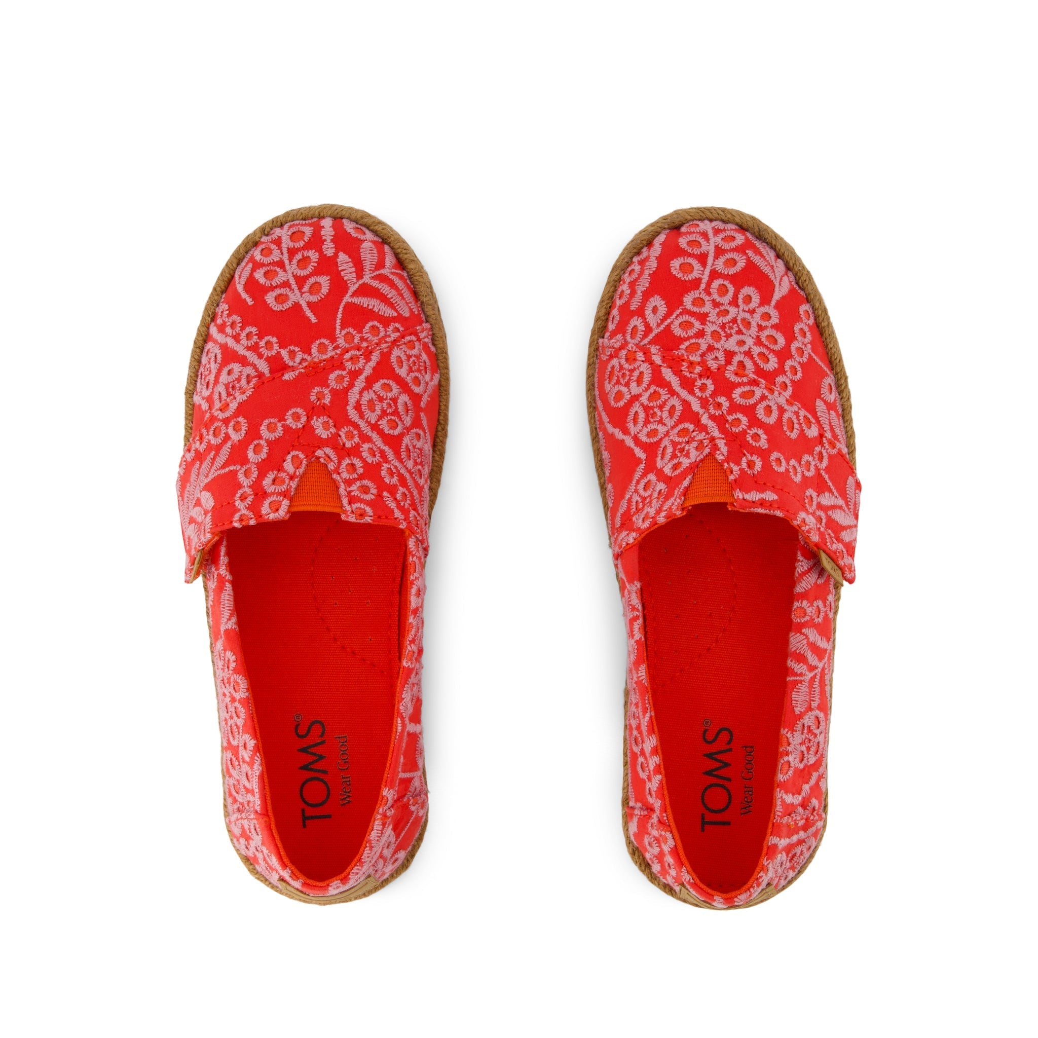 Alpargata Rope 2.0 Kids Espadrille Flame Botanical Eyelet