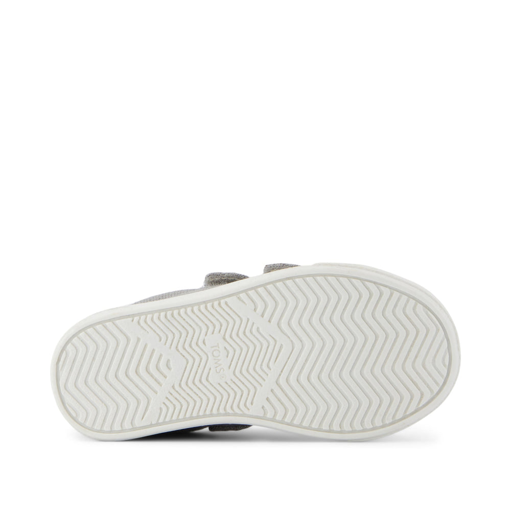 Cruz Double Strap Drizzle Grey Heritage Canvas Toddler Sneaker