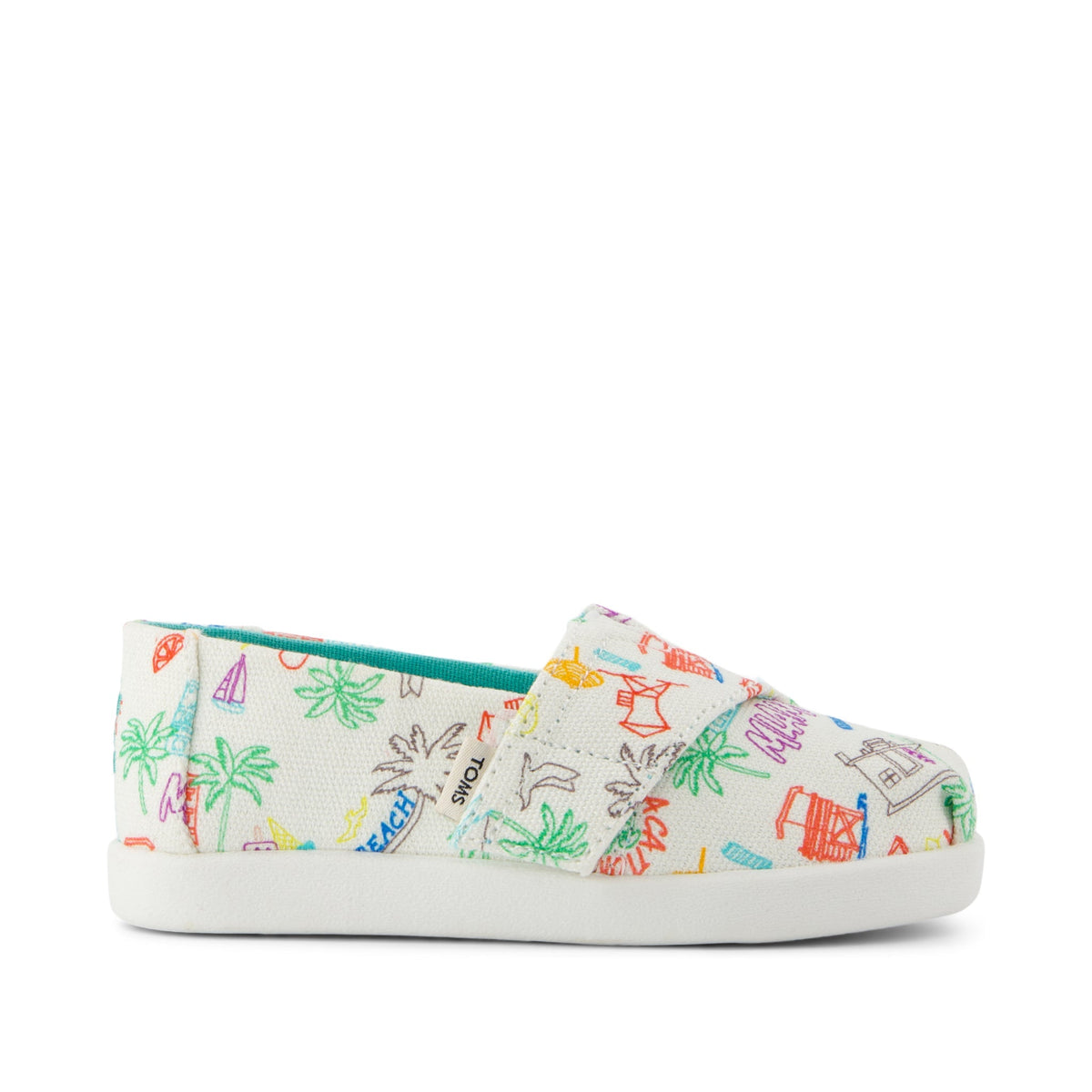 Alpargata Classic Toddler Shoe Marshmallow White Sketchbook Print