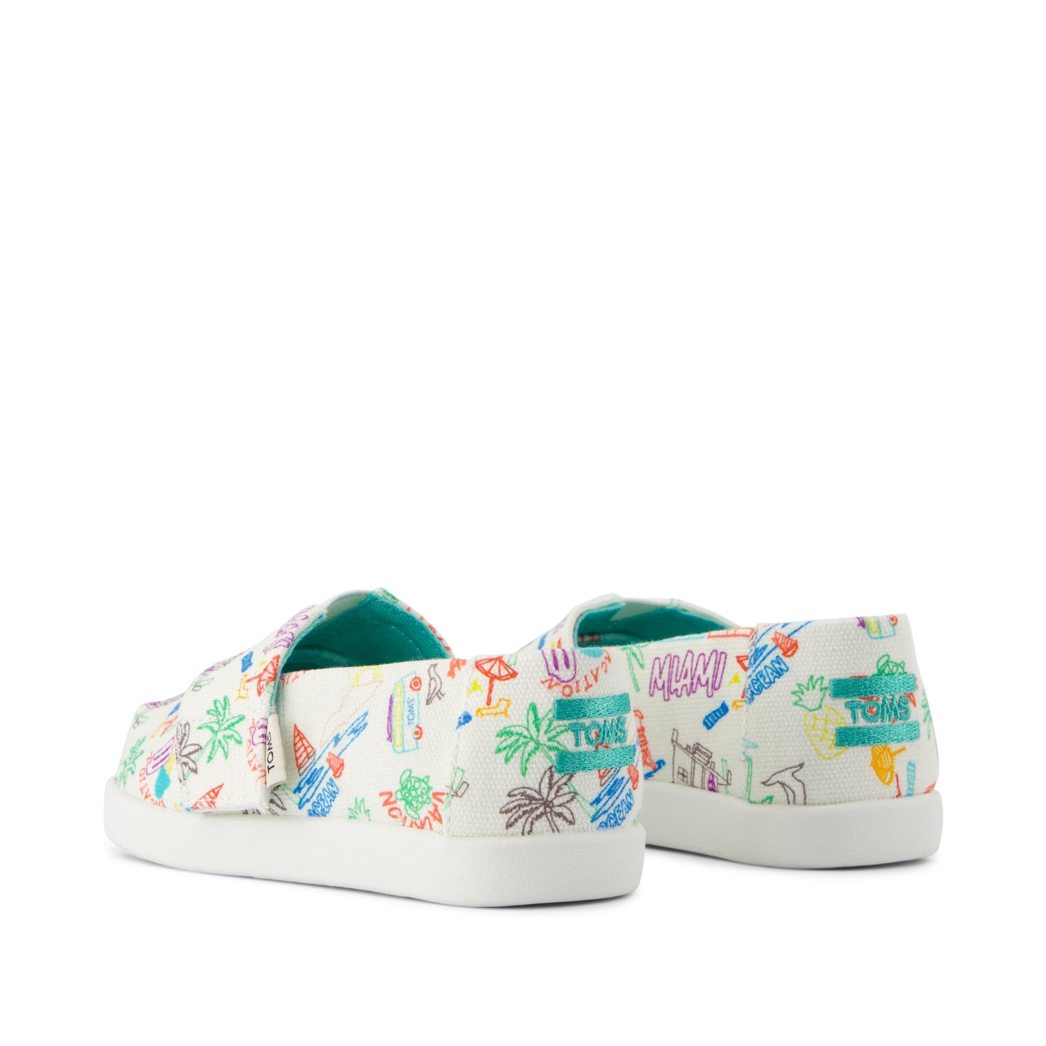 Alpargata Classic Toddler Shoe Marshmallow White Sketchbook Print