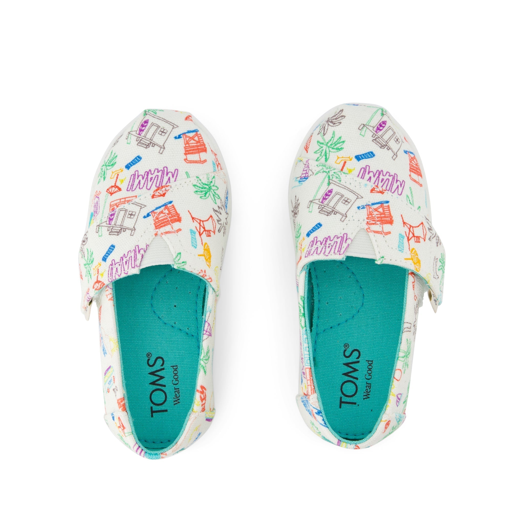 Alpargata Classic Toddler Shoe Marshmallow White Sketchbook Print