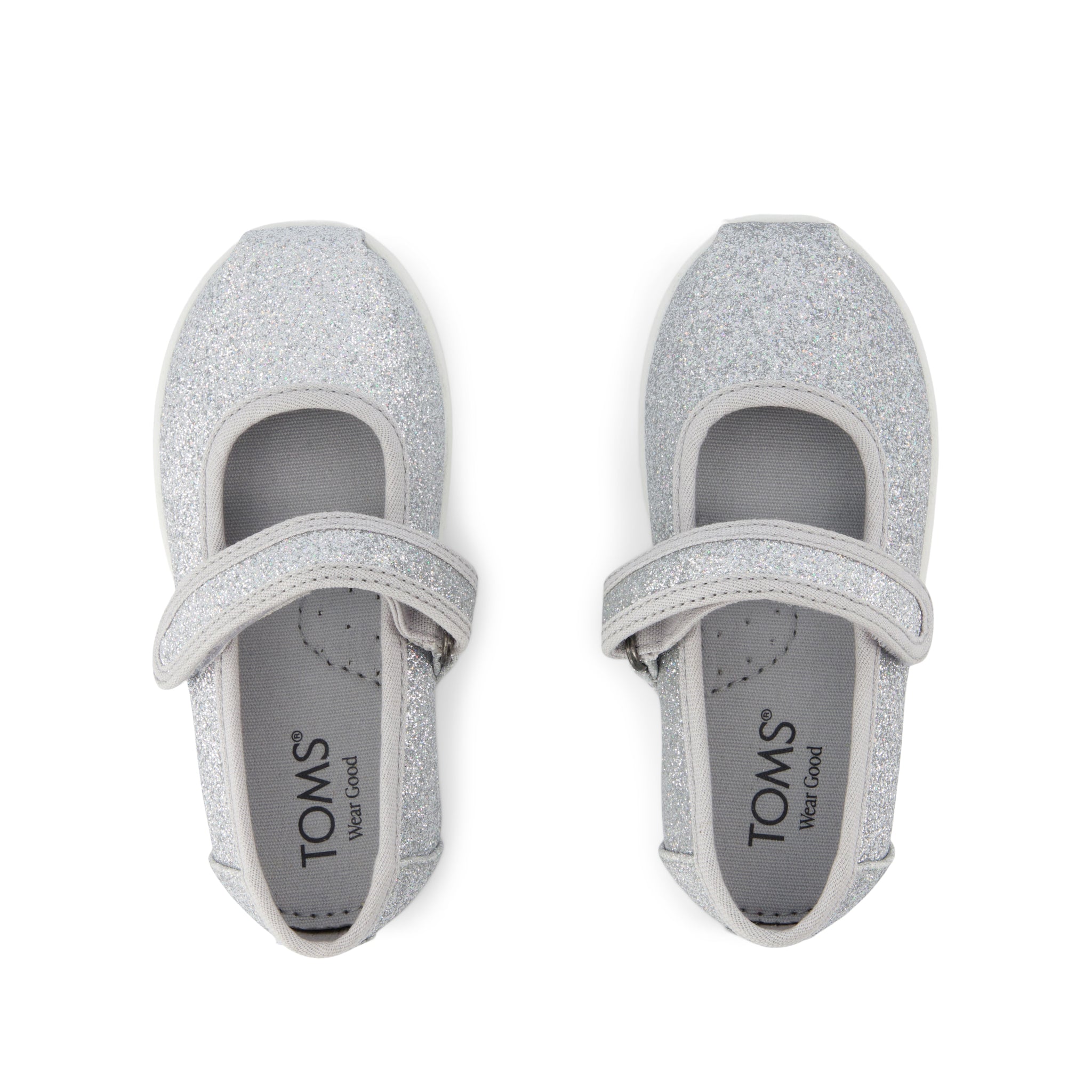 Nora Mary Jane Silver Iridescent Glimmer Toddler Shoe