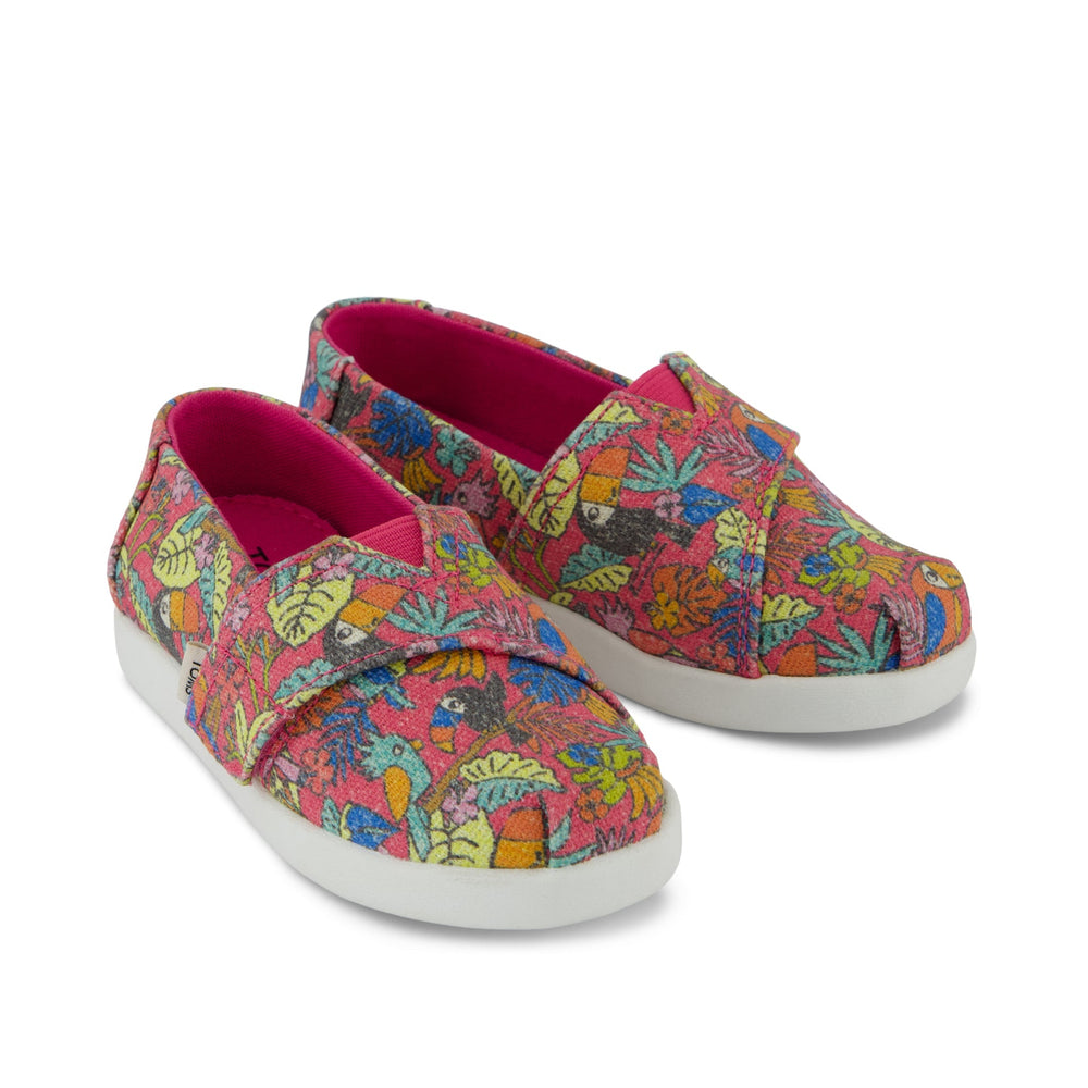 Alpargata Classic Toddler Shoe Fuchsia Birds of Paradise Print