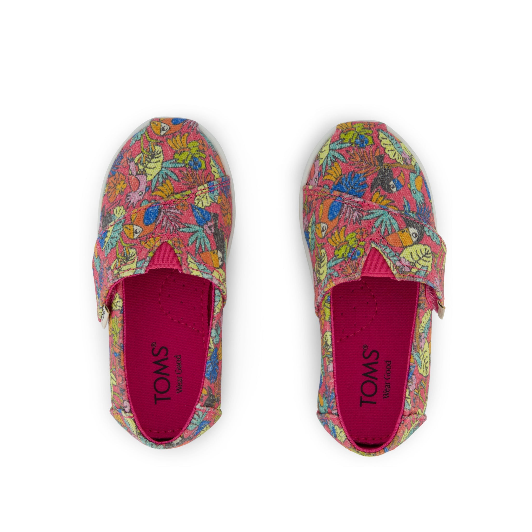 Alpargata Classic Toddler Shoe Fuchsia Birds of Paradise Print