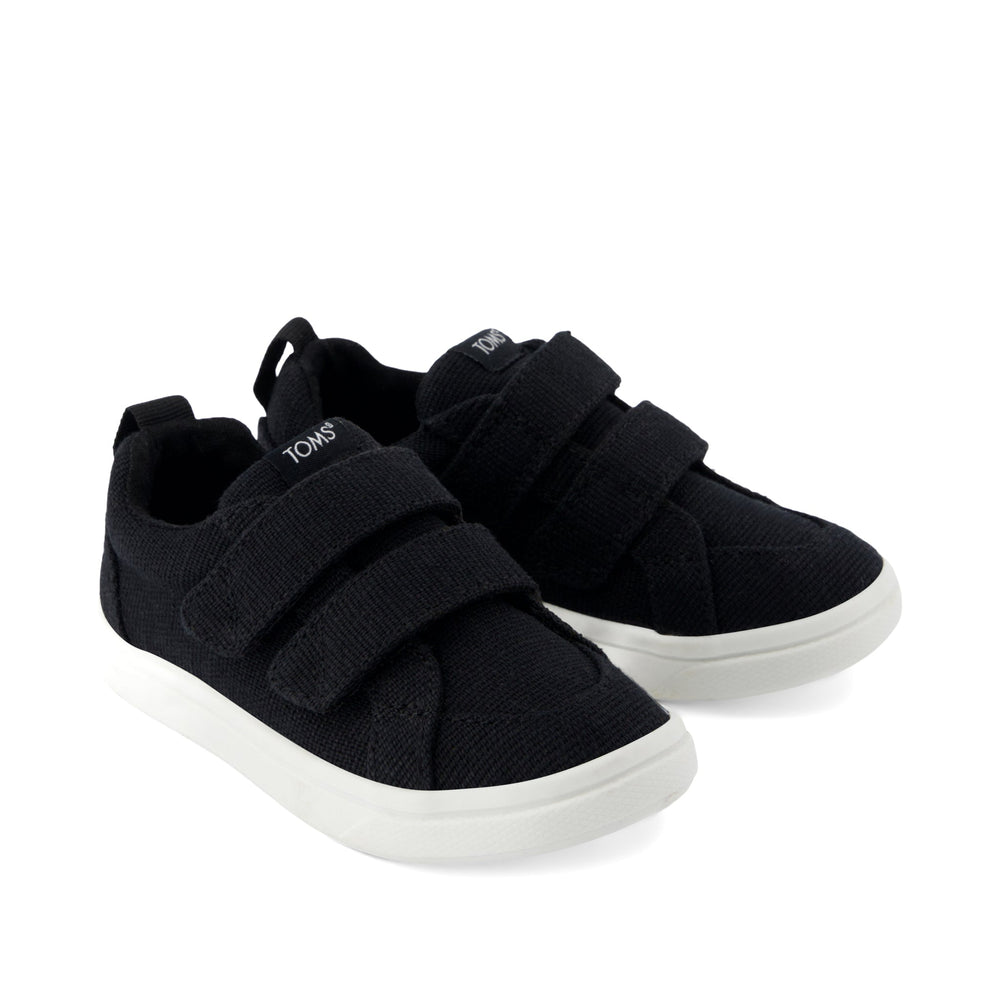 Cruz Double Strap Black Heritage Canvas Toddler Sneaker