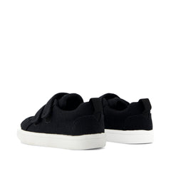 Cruz Double Strap Black Heritage Canvas Toddler Sneaker