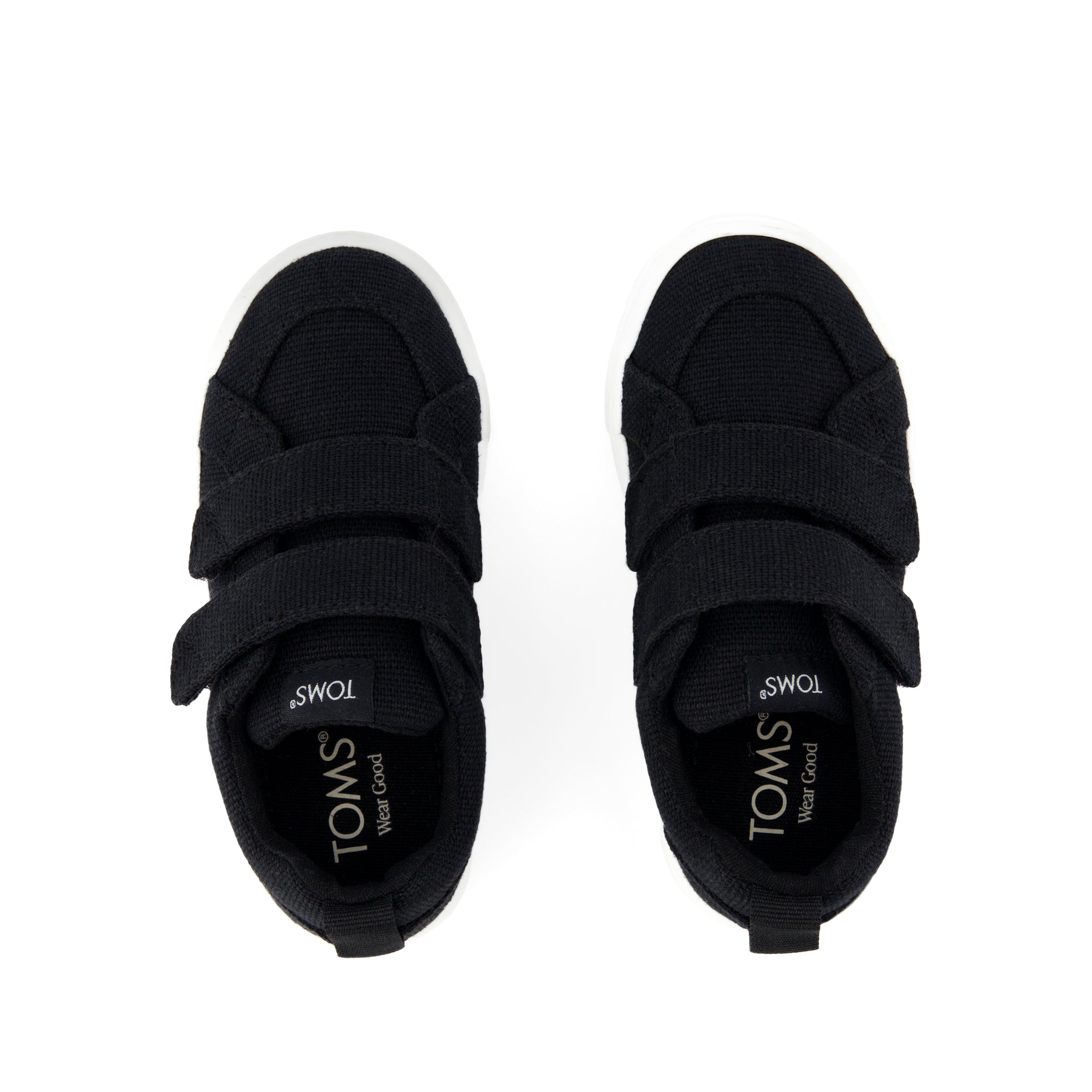 Cruz Double Strap Black Heritage Canvas Toddler Sneaker