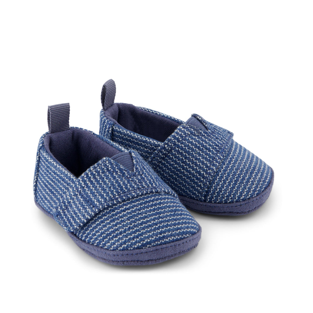 Layette Alpargata Dark Sky Subtle Stripes Toddler Crib Shoe