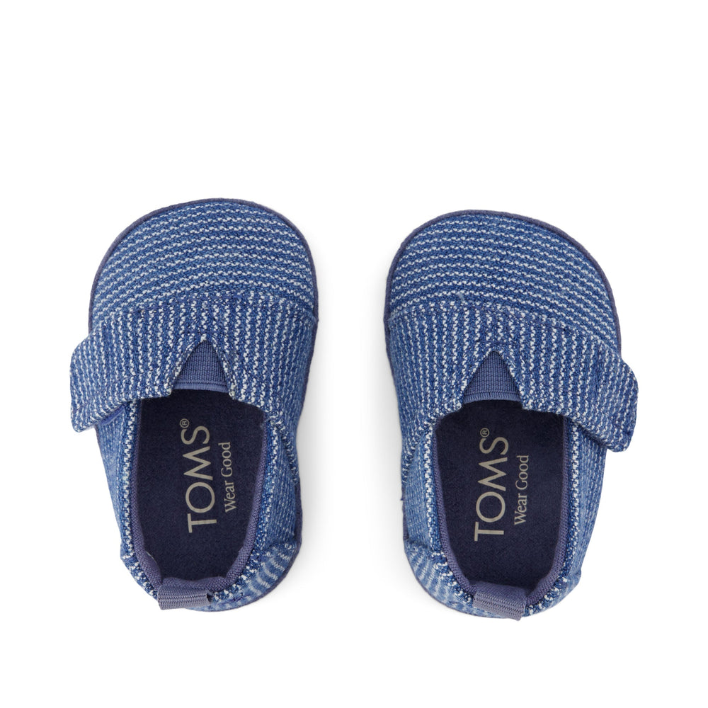 Layette Alpargata Dark Sky Subtle Stripes Toddler Crib Shoe