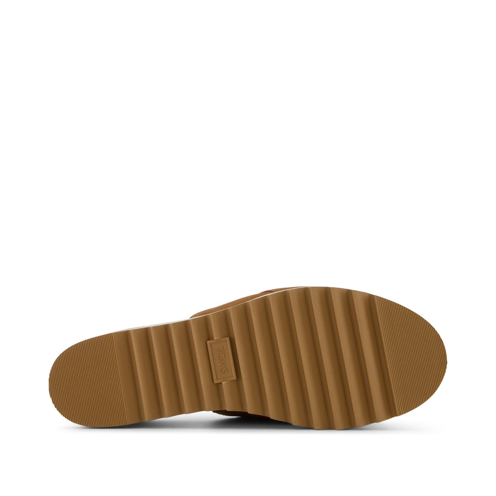 Diana Mule Wedge Sandal Brown Sugar Leather