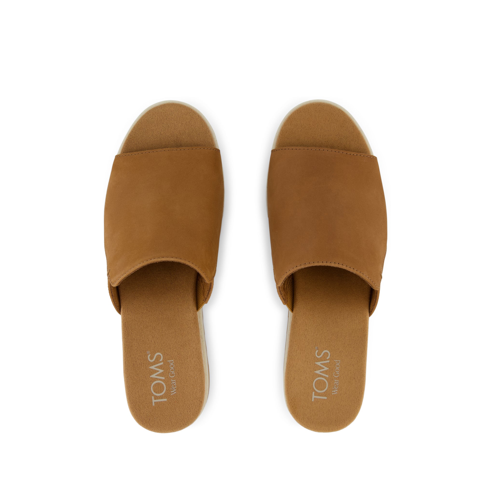 Diana Mule Wedge Sandal Brown Sugar Leather